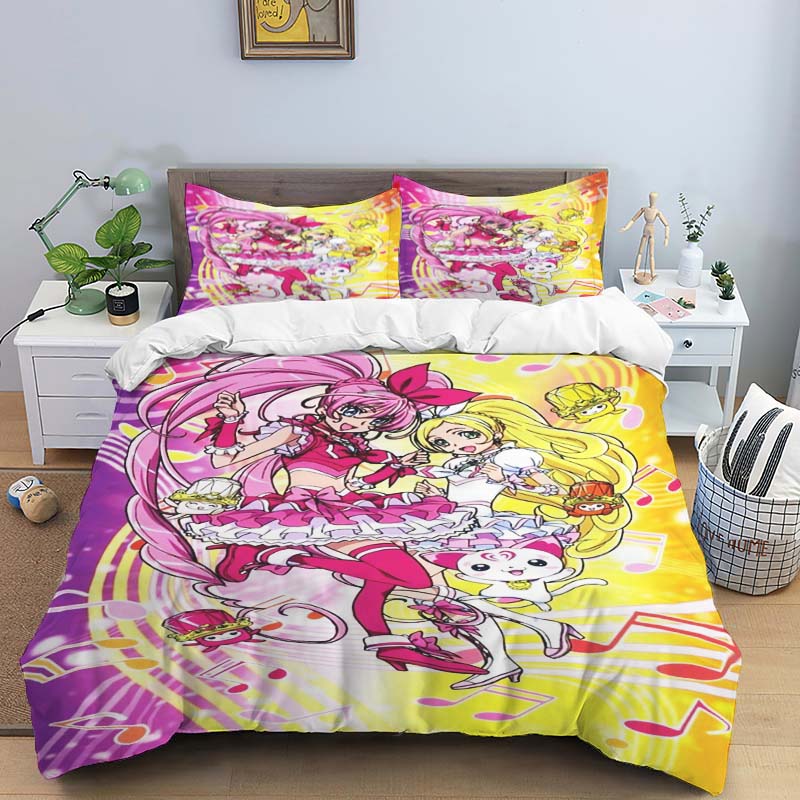 The Three-piece Pretty Cure Bedding Set—which Includes A Duvet Cover and Two Pillowcases—is The Perfect Holiday Choice.