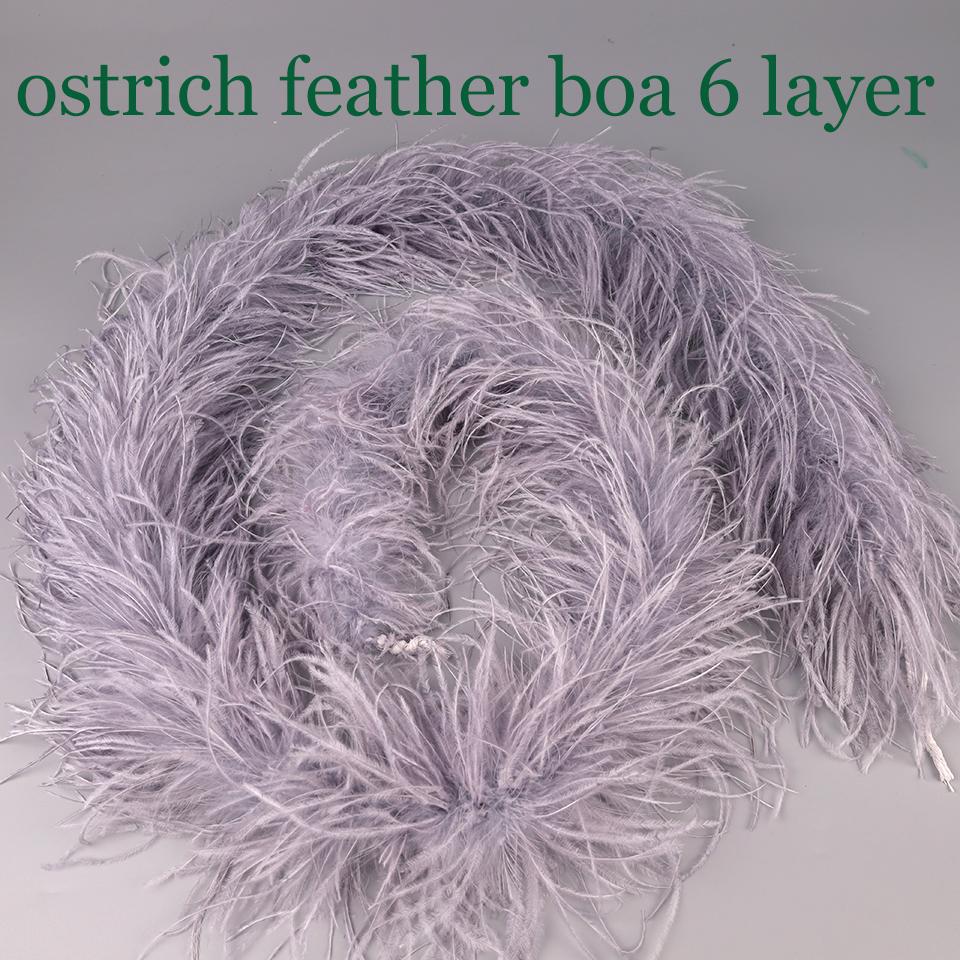 Fluffy Feather Trim For Clothes, Ostrich Feathers, Fluffy Boa, Shawl, Wedding Dress Decor, 2M Thick, 6 Layers