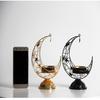 Moon-Shaped Metal Incense Burner Handheld Home Living Room Desktop Decor Ornament Stylish Aromatherapy Burner