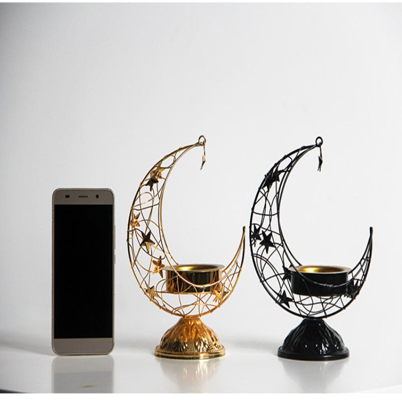 Moon-Shaped Metal Incense Burner Handheld Home Living Room Desktop Decor Ornament Stylish Aromatherapy Burner