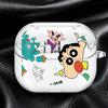 Cartoon Crayons Shinchan Clear Earphone Cases Cover With Hook Case For Samsung Galaxy Buds 4Pro 3 FE 2Pro 3Pro 4 Pro Live 2