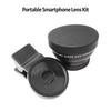 Univerzálny objektív pre fotoaparát mobilného telefónu 37mm závit Objektív pre smartfón 0.45X 49UV Makro a širokouhlý objektív