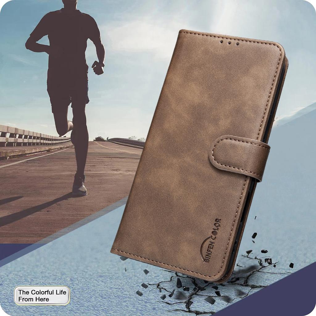 Custodia a Portafoglio Flip in Pelle di Lusso per Samsung S26 Ultra S25 Plus S24 S23 S22 A16 A26 A36 A56 A06 A17 A07 Copertura con Supporto a Libro