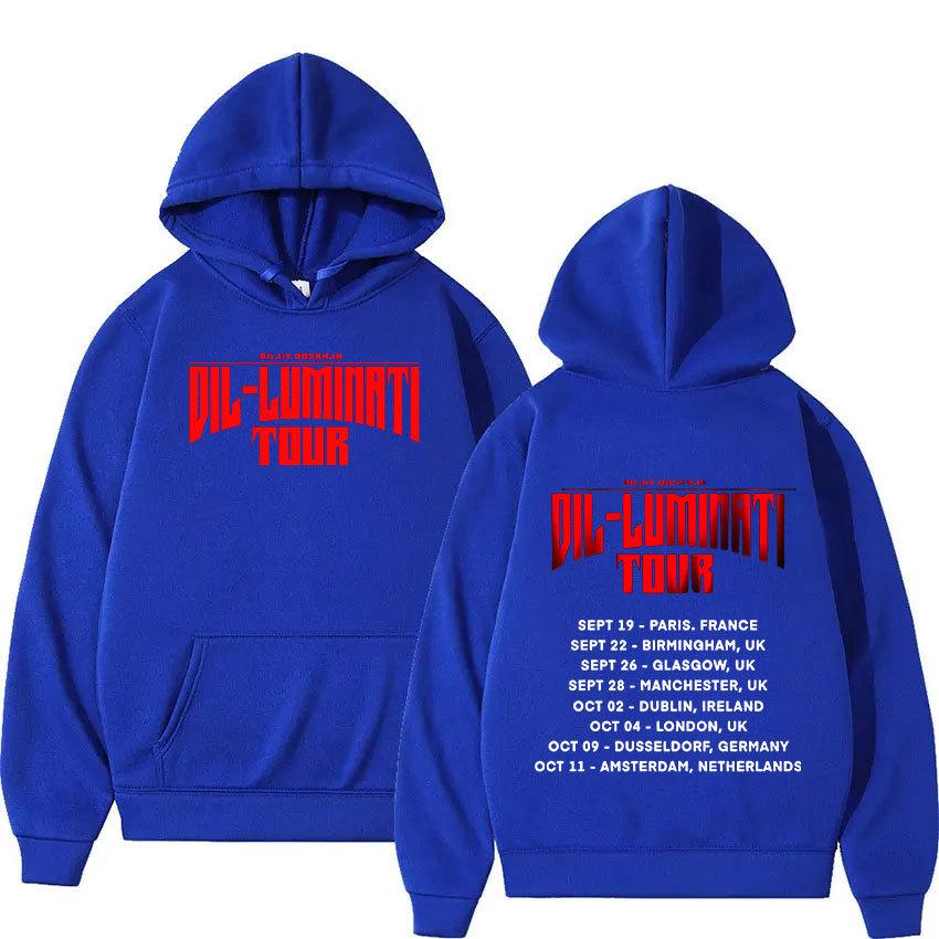 Singer Diljit Dosanjh Dil-Luminati Tour Print Hoodie Boys Harajuku Girls Pullover Music Gift Comfortable Sweatshirt