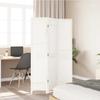 3 Piece Room Divider White Solid Paulownia Wood