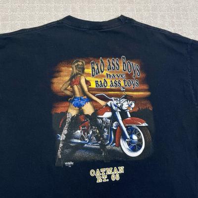Vintage Bad Ass Boys Have Bad Toys Route 66 XL 90s Biker Motorcycle Tshirt Unisex T-Shirt