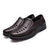 2025 Summer Business Leather Shoes Cowhide Dad Shoes Men's Hollow Hole Shoes Middle-aged and Elderly Leather Sandals Casual Shoes Men's Shoes