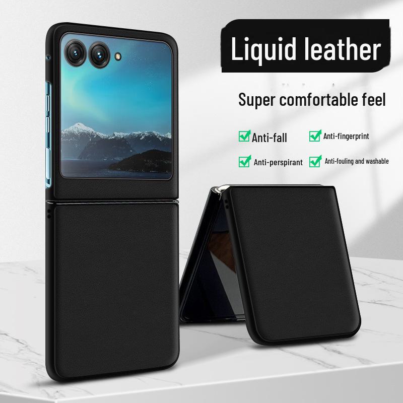 

Захисний рідкий шкіряний чохол для мобільного телефону Motorola Razr40 Ultra в цільному вигляді. Motorola razr40ultra