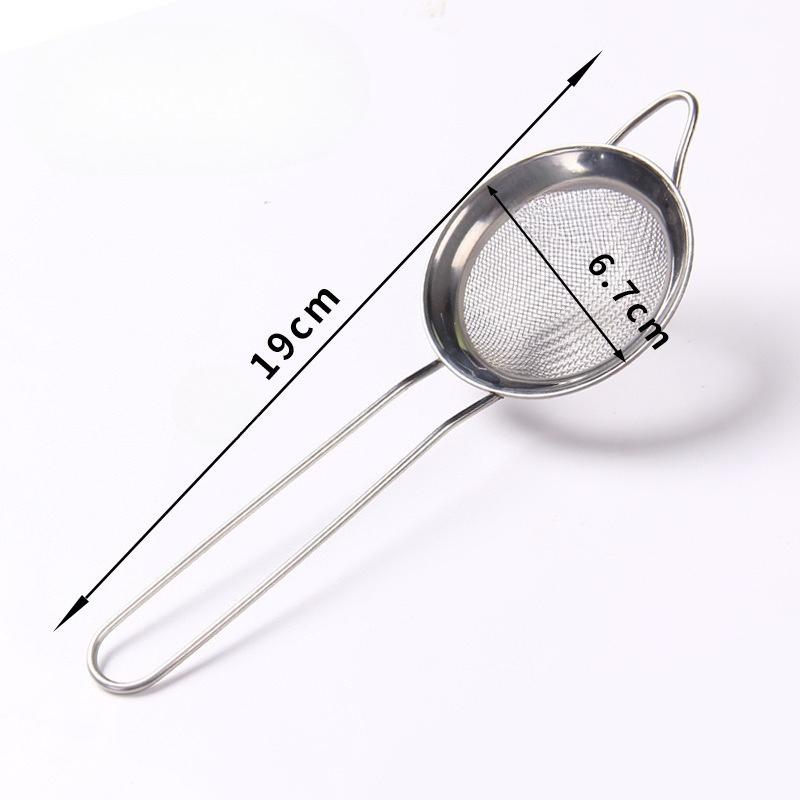 Mesh Filter Sieve Stainless Steel Slotted Spoon Kitchen  Fine Strainers Long Handle for Cooking Sifting and Frying