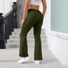 Women's Fashion Color Slim Fit Slim Reverse Waist Low Waist Elastic Waist Flare Pants