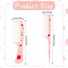 Cute Hair Comb Set, 2 Pcs Pink Strawberry Toddler Comb Fine Tooth Comb Rat Tail Combs for Women Detangling Hair Comb for All Hair Types Long Short