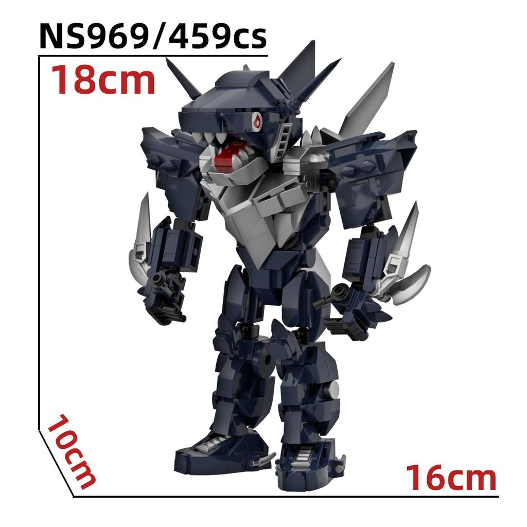 The Book of Mountains and Seas Abstract MOC Building Block Set Shark Cactus Elephant Etc Scale Model Block Bricks Toys Playsets Compatible With