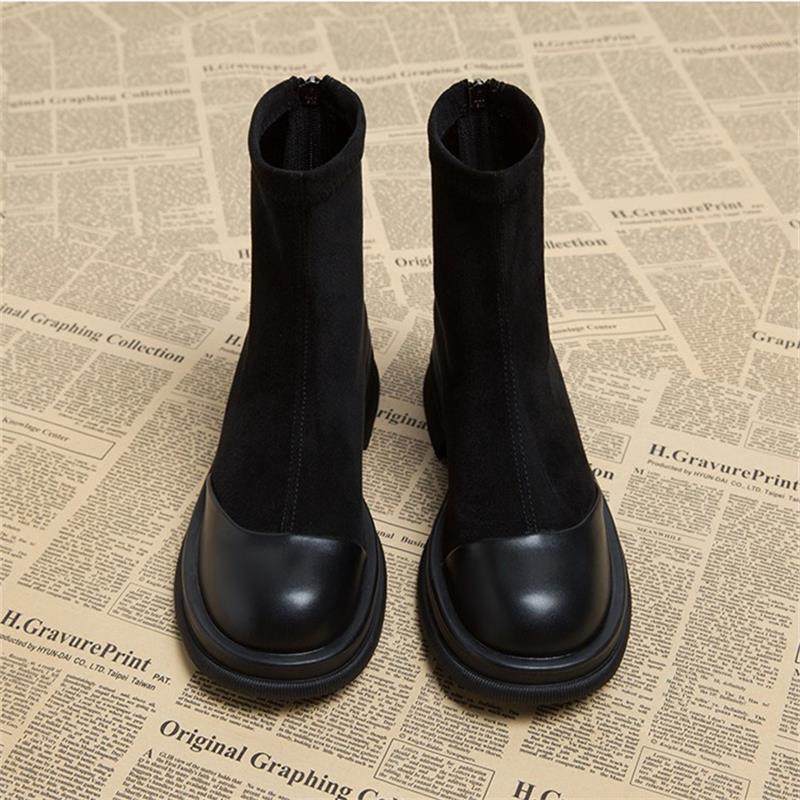 Casual short boots small short boots children 2025 new versatile spring and autumn short tube platform women's shoes Martin boots women's thin boots