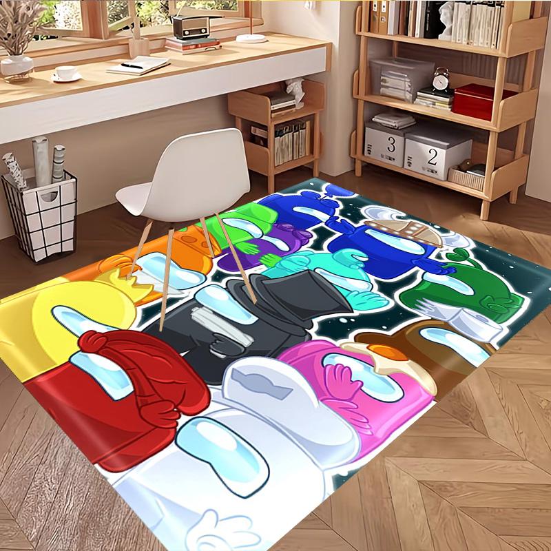 Among Us Print Rug, Washable Floor Carpet, For Entryway Dorm Laundry Room Office Study, Home Decor Birthday Christmas Gift