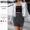 Casaco Feminino Moda Outono Inverno Cor Sólida Manga Longa Estampado