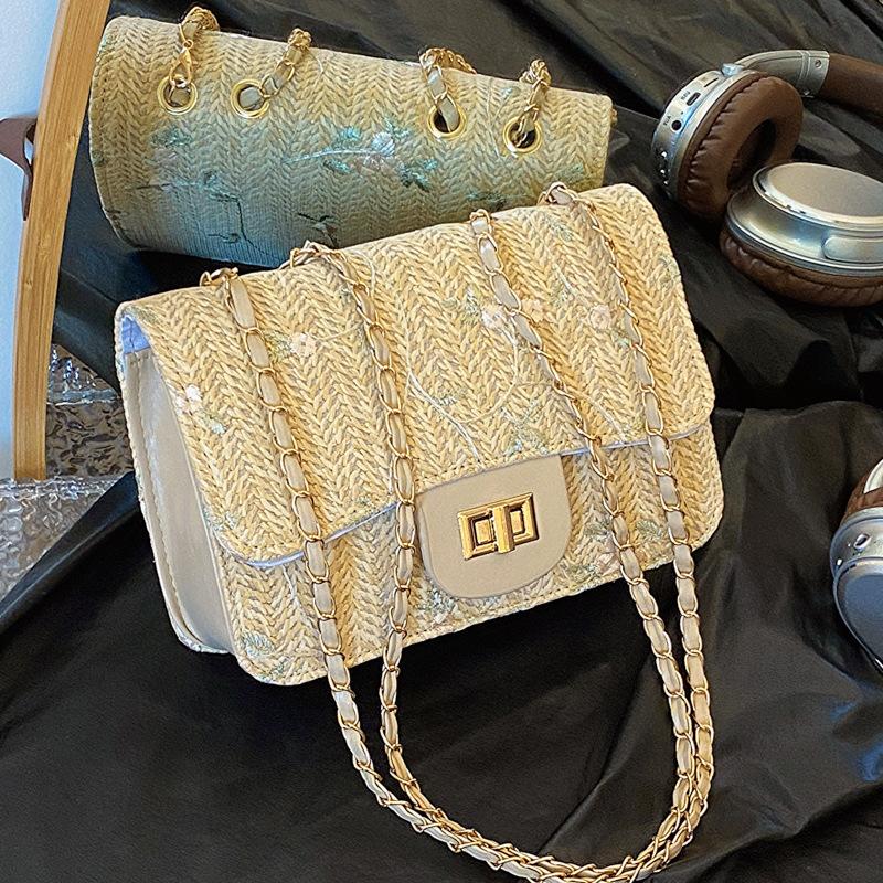 Bolsa Trançada Nova Moda Trendy Bolsa Casual de Ombro Único Axila Bolsa Simples para o Dia a Dia Bolsa de Mão