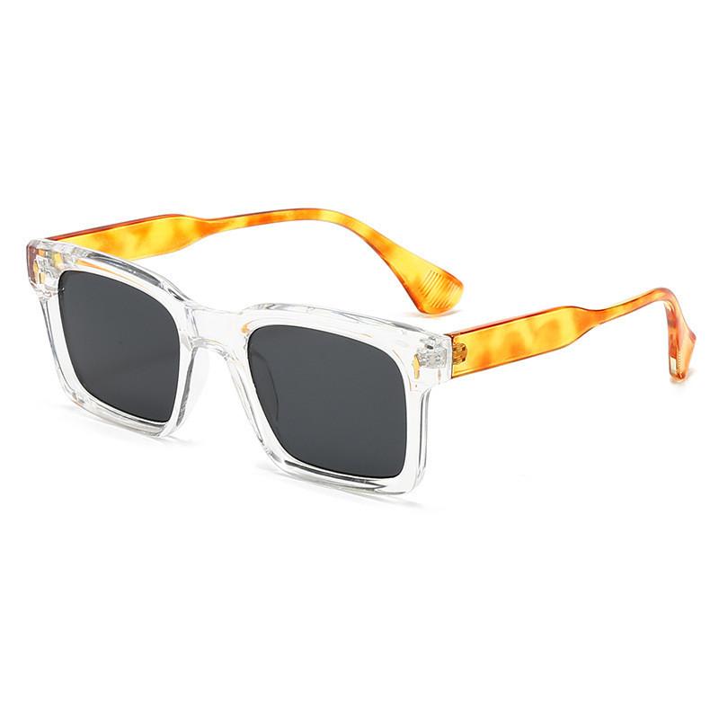 Retro Square Sun Glasses With Uv400 Protection For Outdoor Activities And Fashion Enthusiasts