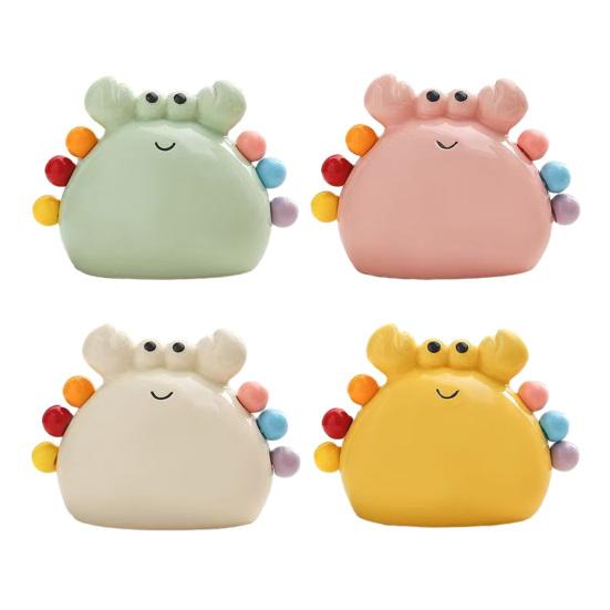 Fruit Fork Set with Ceramic Crab Storage Jar Stainless Steel Dessert Salad Forks Cartoon Mini Food Picks for Home Cafe Restaurant Table Decoration