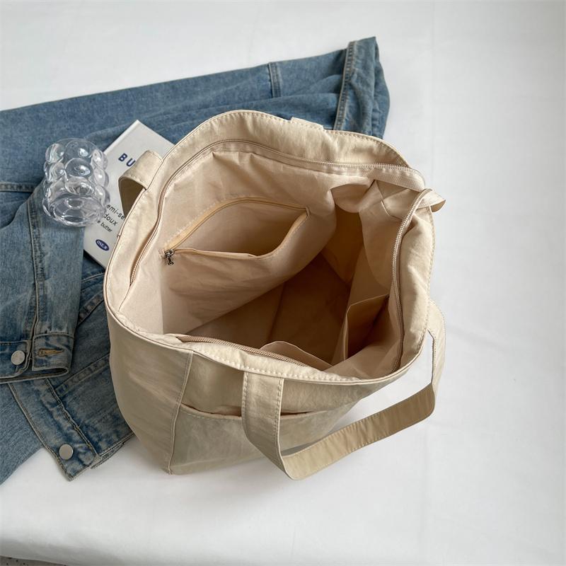 Studentská třída Velkokapacitní přenosná taška Dámská plátěná taška přes rameno