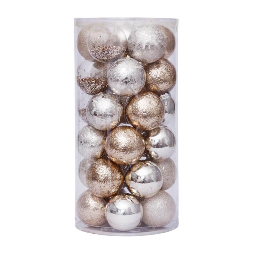 Christmas Tree Baubles 30pcs Decorations Hanging Holiday Festival Home Decor