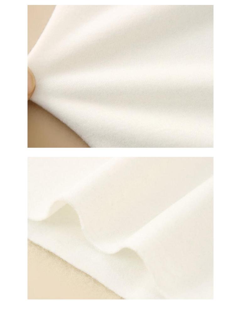 Kids' Fleece-Lined Seamless Winter Vest, Sleeveless White Camisole T-shirt with Belly Protection for Boys and Girls