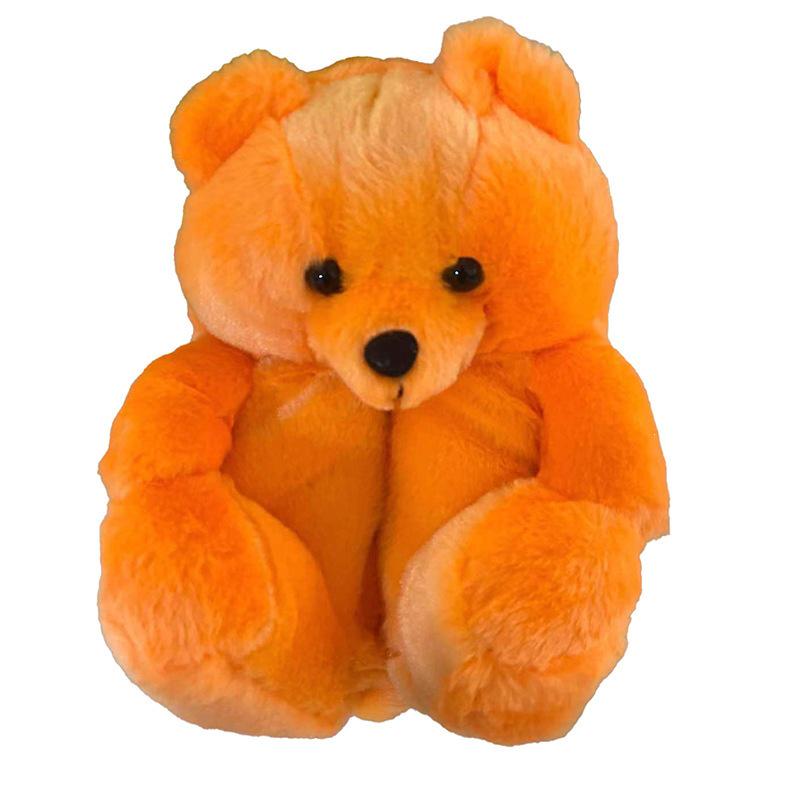 Winter Plush Teddy Bear Slippers - Cute Indoor Cartoon Design