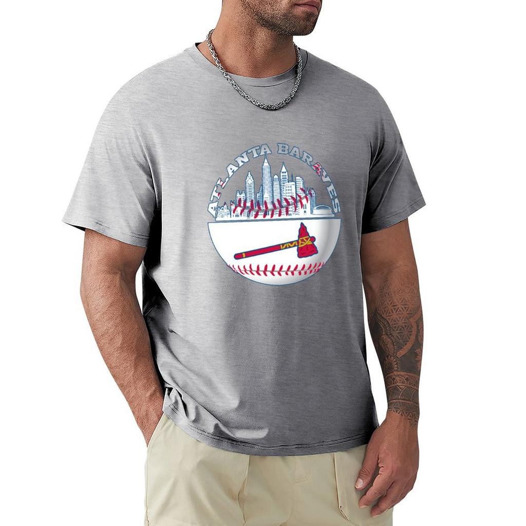 Atlanta Baseball Postarzana Koszulka na Dzień Meczu Brave szybkoschnące koszulki koszulki z grafiką męskie koszulki z grafiką hip hop