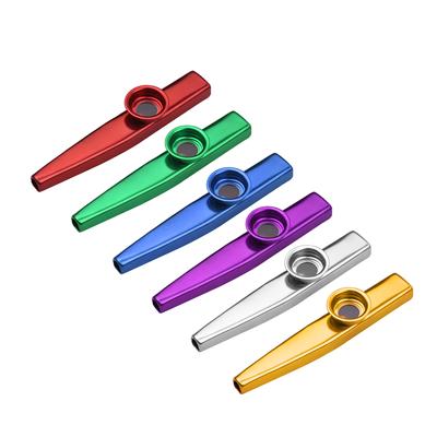 Muslady Strumento musicale Kazoo in lega di alluminio da 6 pezzi per principianti adulti