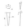 HAIRPIN Double Rod Leg 40 BLACK