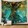 Mountain Tapestry Forest Tree Sunset Natural Scenery Tapestry Abstract Art Room Decoration Background Wall Cloth