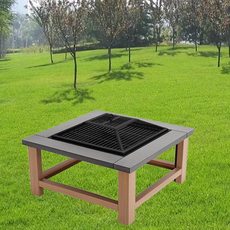 Beifu Outdoor Charcoal BBQ Grill & Fire Pit Set