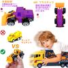 La Gacela Construction Vehicle 1 Storage 11 Mini Car Alloy DIY Working Pull Back Car Construction Work Indoor Birthday Gift Set, Car, Set, Car, Car,