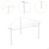 2 Pieces Acrylic Bathroom Corner Shelf Shower Rack Vanity Storage Countertop