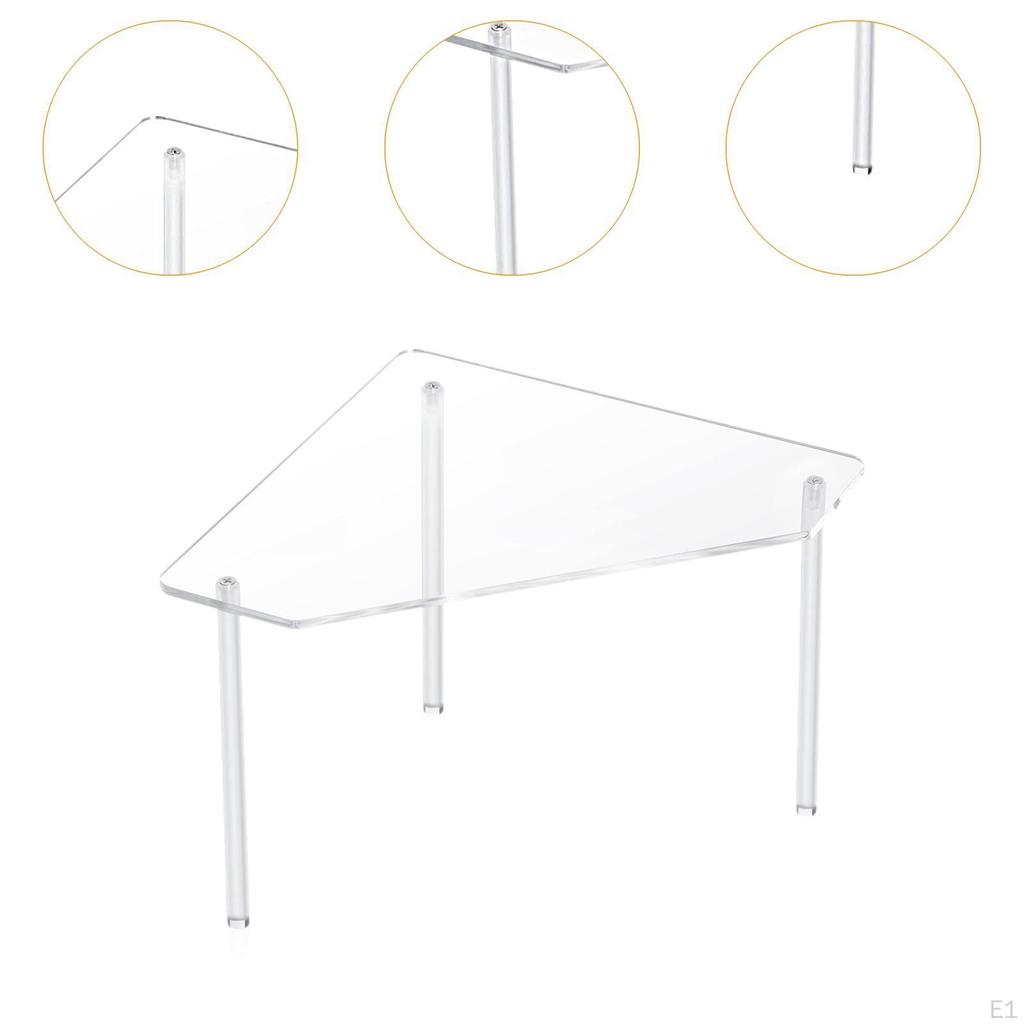 2 Pieces Acrylic Bathroom Corner Shelf Shower Rack Vanity Storage Countertop