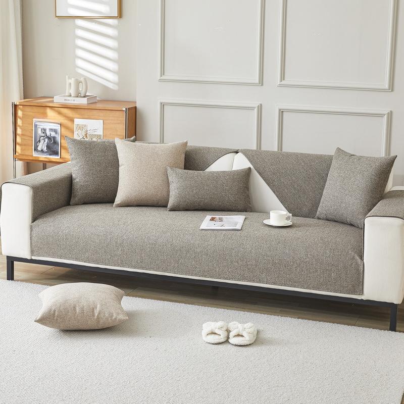 

Подушка для дивана из хлопка в японском стиле, универсальная нескользящая подушка Four Seasons, простая современная подушка для дивана, чехол для полотенца на спинку 60*60cm