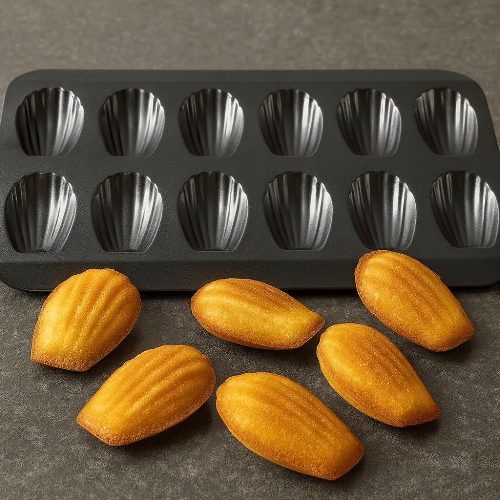 Carbon Steel Madeleine Cake Baking Pan Nonstick Cookie Pan French Dessert
