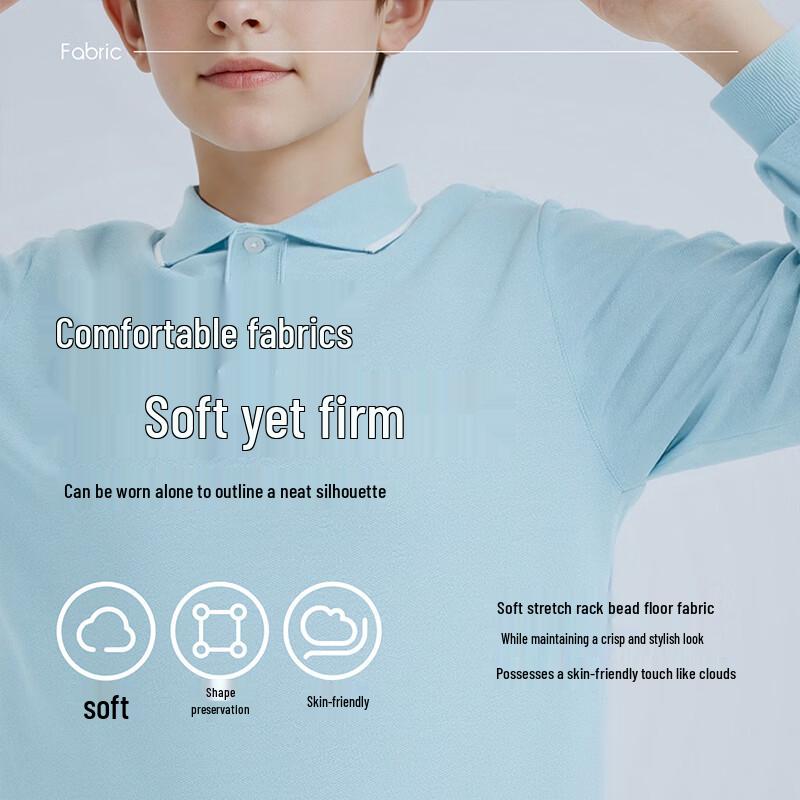 Balabala Boys  Long Sleeve Polo T-Shirt 170