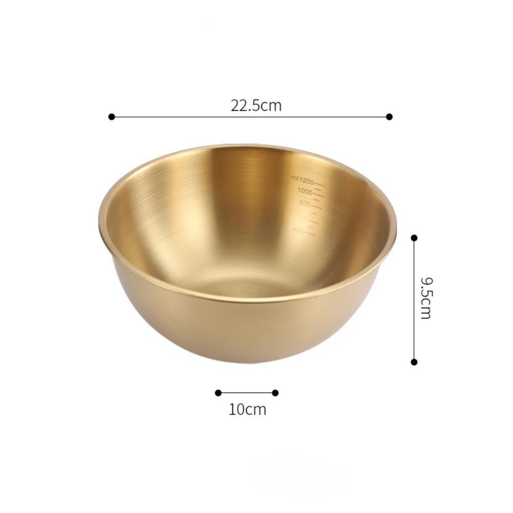 Double Layer Soup Rice Bowl Anti-Scalding Noodles Bowl Gold Silver Fruit Salad Bowl  Food Tableware