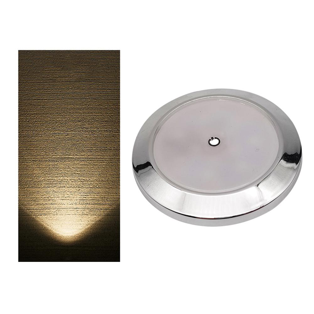 1x 10-30V LED Touch Light Dome RV Caravan Round Ceiling Roof Lamp Car Inner Ceiling Light Boat Yacht Roof Reading Light Camping