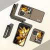 ABEEL For Oppo Find N3 Flip 5G Genuine Cow Leather+PC Phone Case Litchi Texture Drop Protection Cover