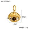 CARLIDANA Colorful Eyes Bohemian Natural Stone Eyes Charm Stainless Steel Gold Plated Zircon Matching Pendant Accessories