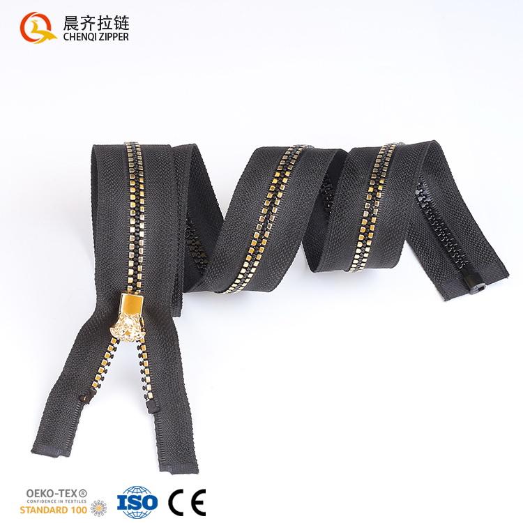 Cerniere Fancy Plastica Quadrata Denti Rotondi Denti Ordinari Cerniere a Sbieco per Abbigliamento