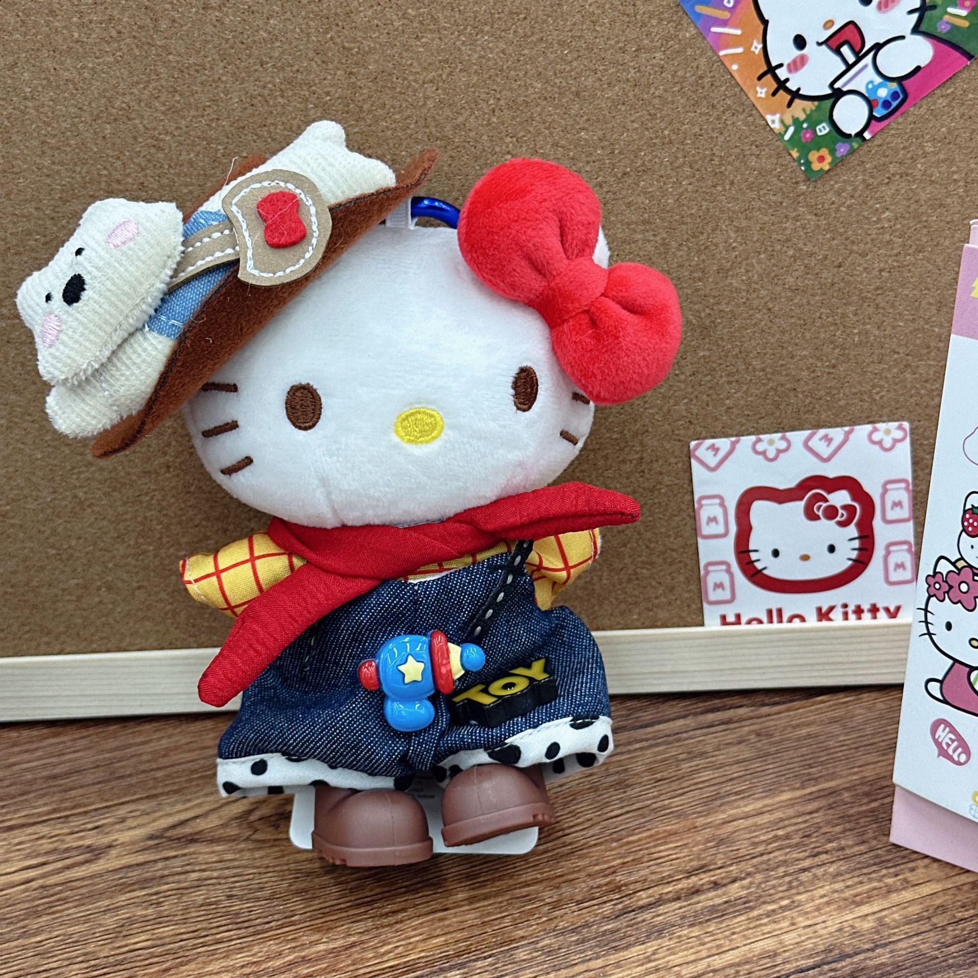 Джинсовая толстовка Hello Kitty Плюшевая кукла Брелок 13 cm