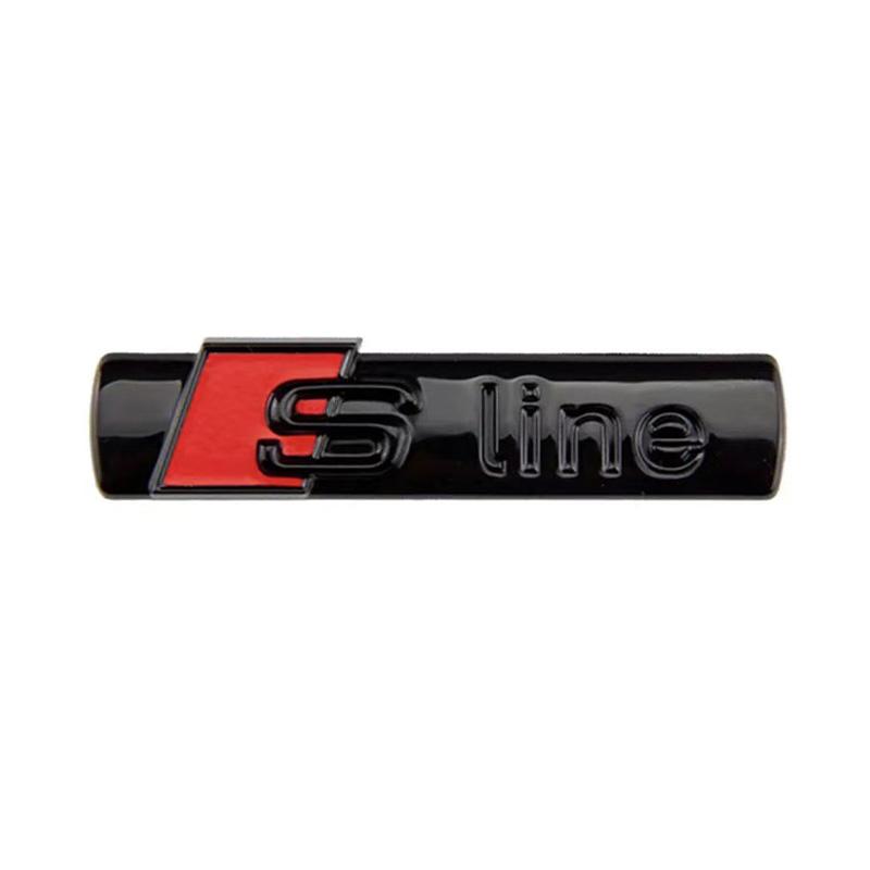 NEW hot Sline Metal Logo Car Sticker Aluminum Emblem For hot S Line Quattro A1 A3 A4 A5 A6 A7 A8 Q2 Q3 Q5 Q6 Q7 Q8 Accessories