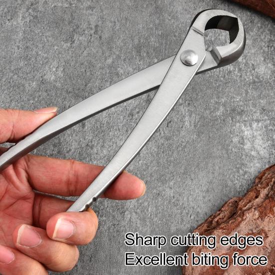 Bonsaiverktøy i rustfritt stål Konkav kutter Kvistkutter Avbiter Jin-tang Trekløyver Bonsaisaks Kraftig hagearbeid Beskjæringspleieverktøy