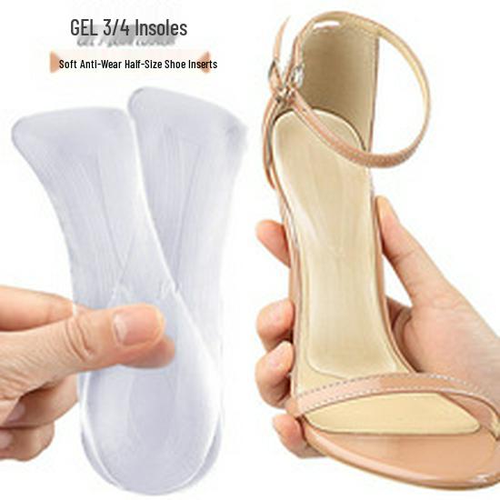 Solette in Silicone Trasparente per Scarpe - Morbide Assorbiurti con Supporto Plantare a Lunghezza Intera per Massaggio Sportivo