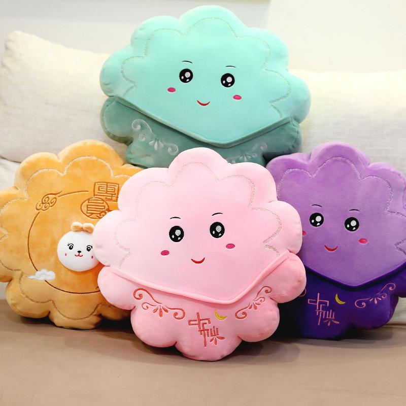 20/40cm Simulation Mooncake Cushion Mid-autumn Festival Food Moon Cake Seat Cushion Soft Stuffed Pouf Throw Pillow Sofa Futon