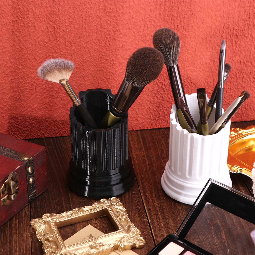 Stone Pillar Makeup Brush Storage Ancient Greek Style Pencil Holder Pen Container Student Use