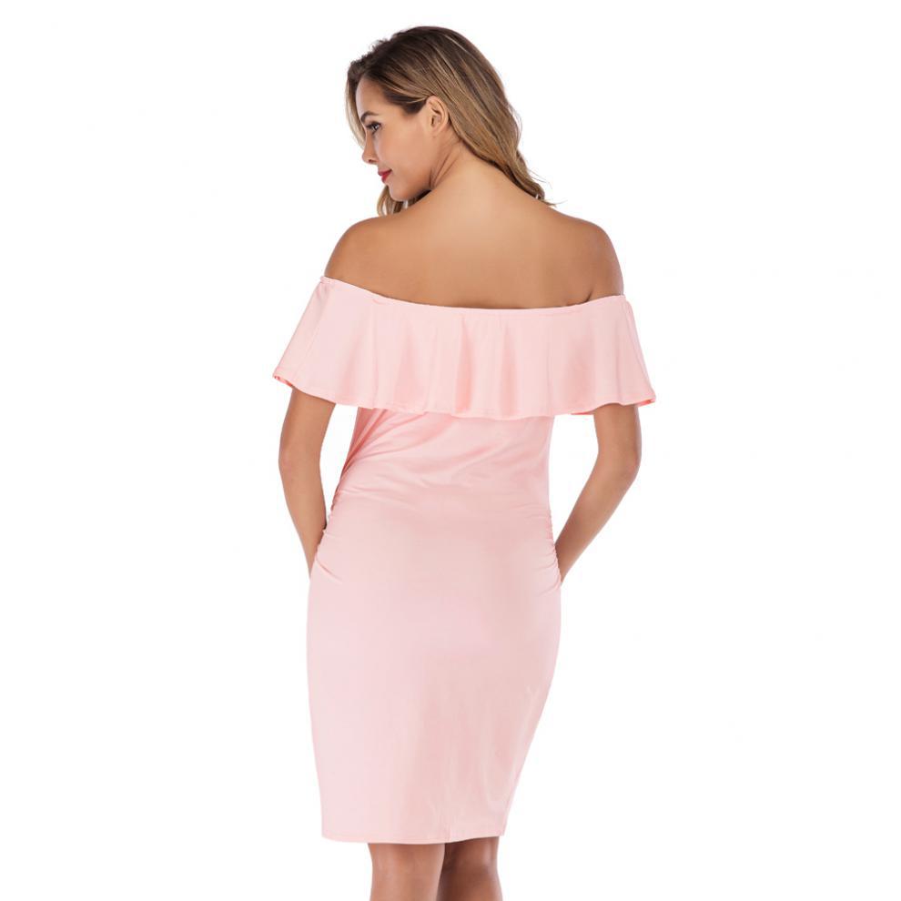 Vestido de embarazo sin mangas, vestidos de maternidad, ropa para mujeres embarazadas, ropa superior de alimentación con cuello recto