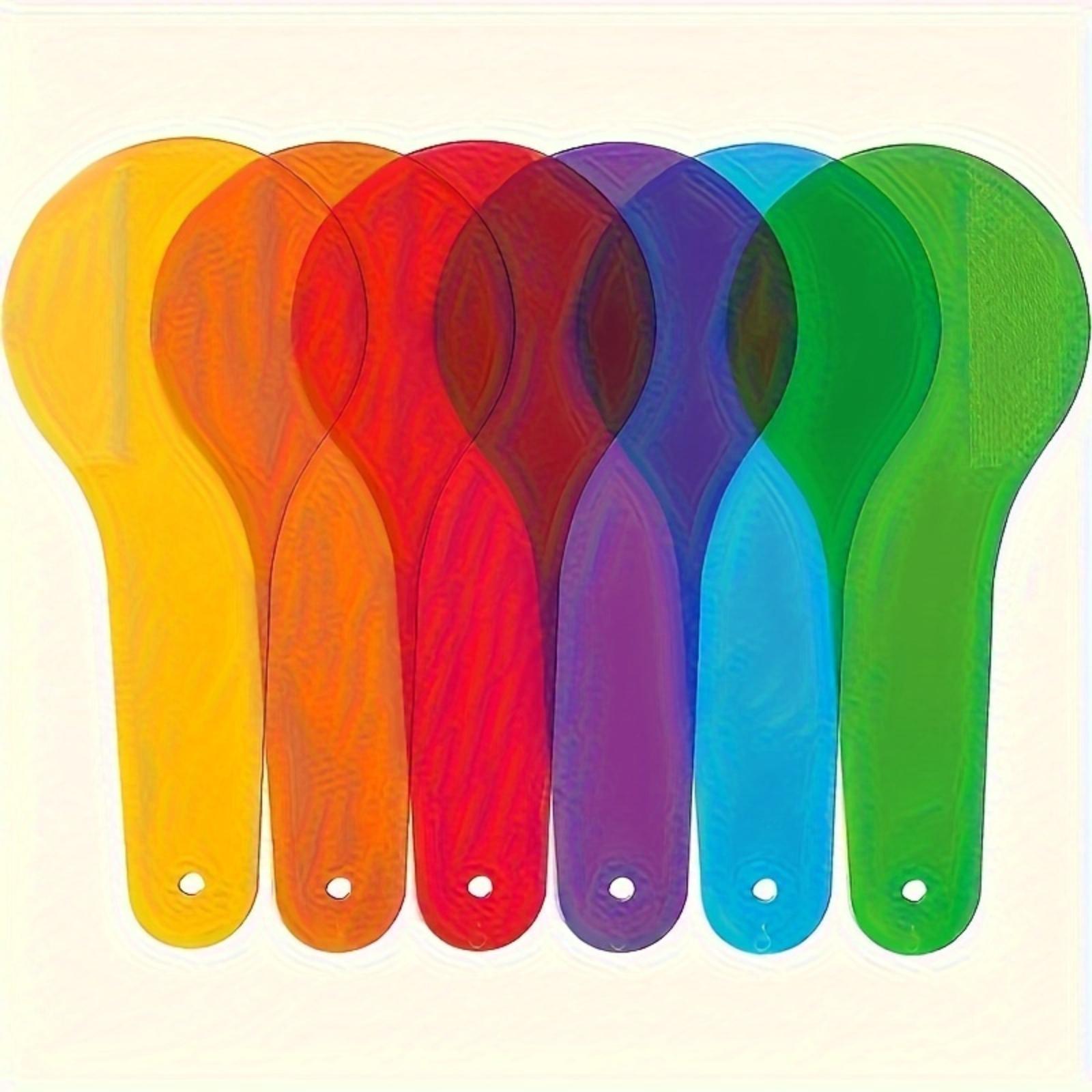 

Set of 6 Transparent Color Mixing Cards Educational Toy for Kids Learning Light and Color Theory with Durable Plastic Material and Rounded Edges One Size
